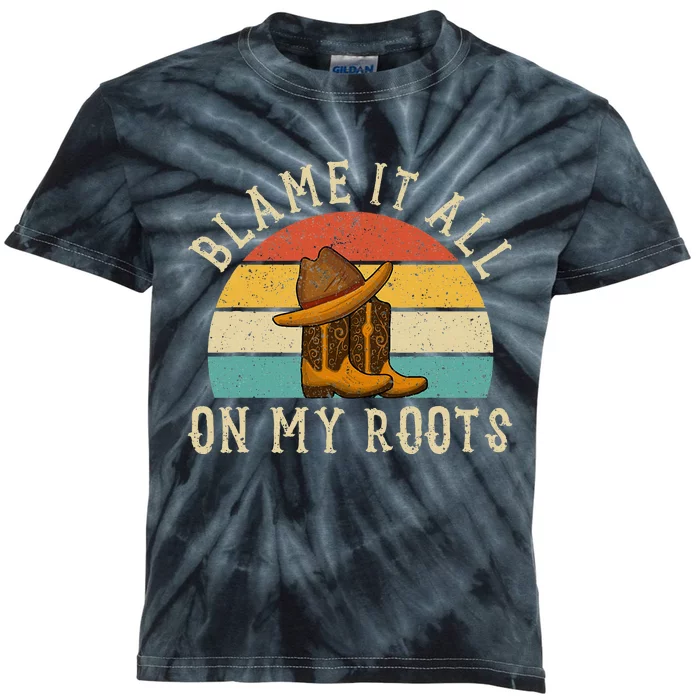 Accuse Everything To My Roots Country Music Kids Tie-Dye T-Shirt