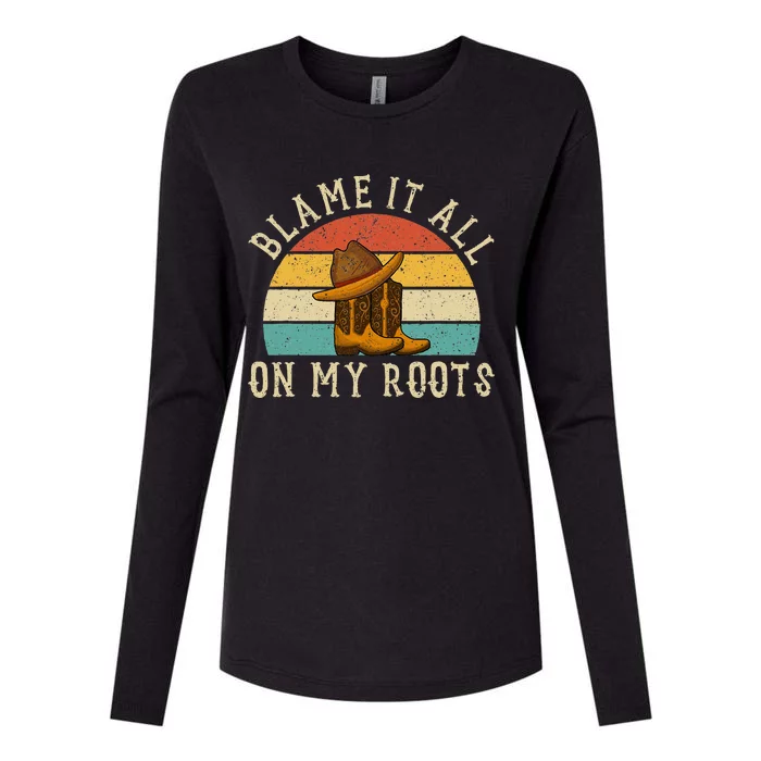 Accuse Everything To My Roots Country Music Womens Cotton Relaxed Long Sleeve T-Shirt