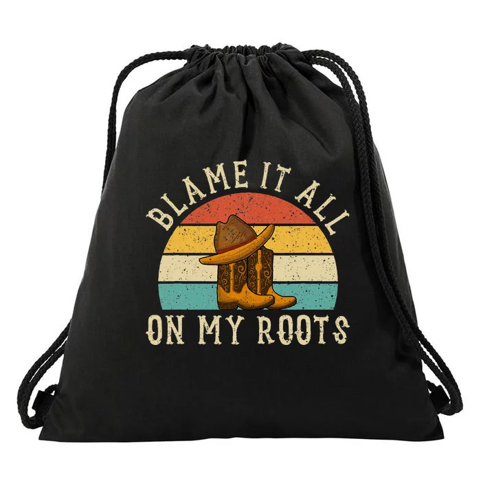 Accuse Everything To My Roots Country Music Drawstring Bag