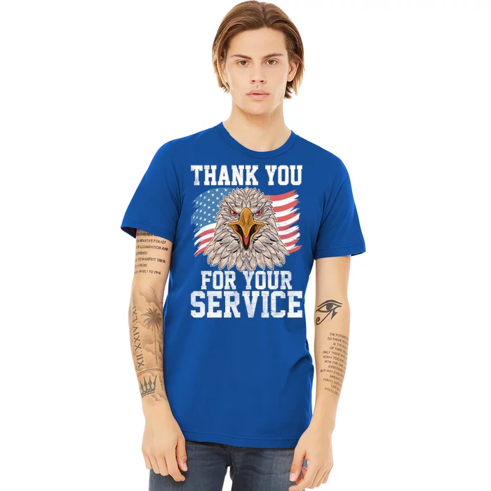 America Eagle Thank You Patriotic Veterans Day Great Gift Premium T-Shirt