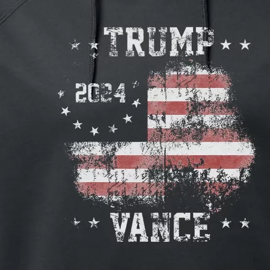 America Election Trump Vance 2024 Vice President Performance Fleece Hoodie