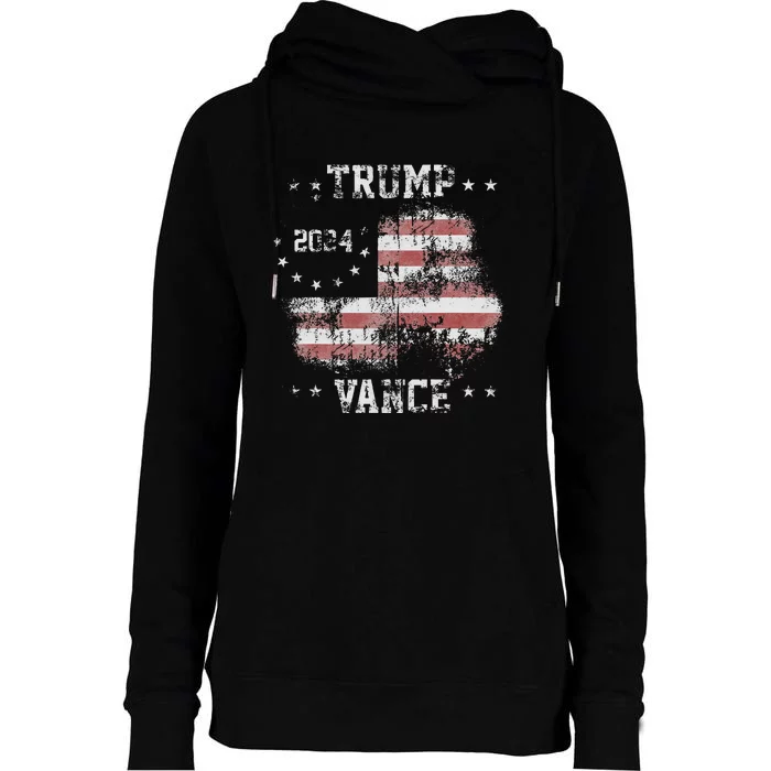 America Election Trump Vance 2024 Vice President Womens Funnel Neck Pullover Hood