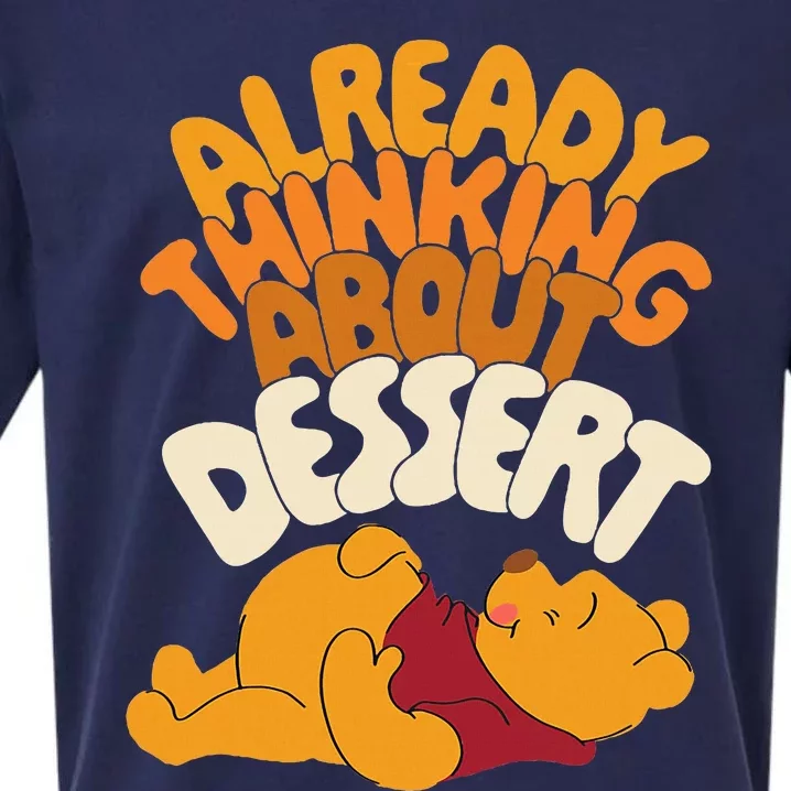 Amazon Essentials Thanksgiving Already Thinking About Dessert Sueded Cloud Jersey T-Shirt