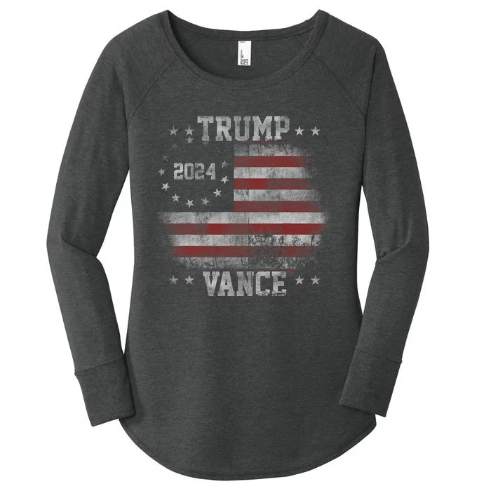 America Election Trump Vance 2024 Vice President Vintage Women's Perfect Tri Tunic Long Sleeve Shirt