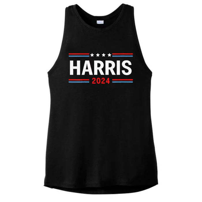 America Election Usa Vote Kamala Harris 2024 President Ladies Tri-Blend Wicking Tank