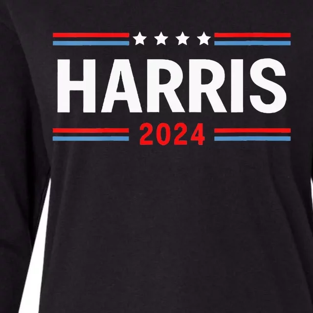 America Election Usa Vote Kamala Harris 2024 President Womens Cotton Relaxed Long Sleeve T-Shirt