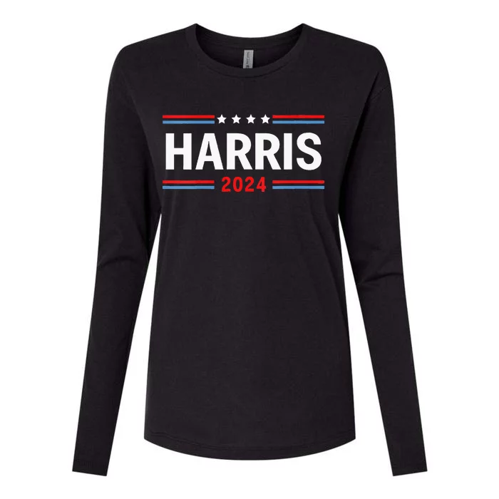 America Election Usa Vote Kamala Harris 2024 President Womens Cotton Relaxed Long Sleeve T-Shirt