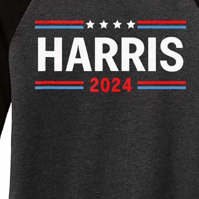 America Election Usa Vote Kamala Harris 2024 President Women's Tri-Blend 3/4-Sleeve Raglan Shirt