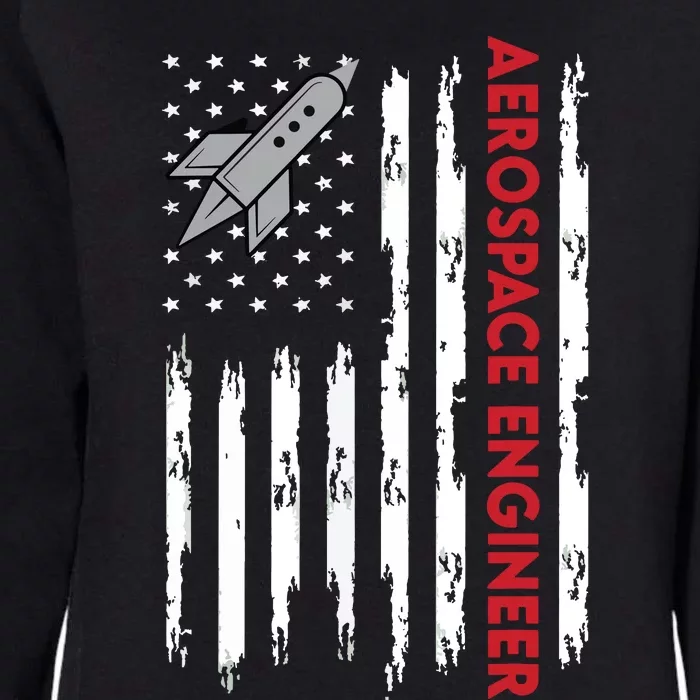 Aerospace Engineer USA Flag Design Womens California Wash Sweatshirt