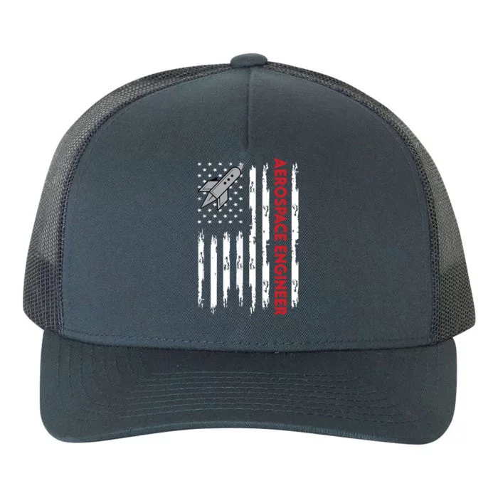 Aerospace Engineer USA Flag Design Yupoong Adult 5-Panel Trucker Hat