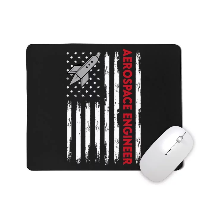 Aerospace Engineer USA Flag Design Mousepad