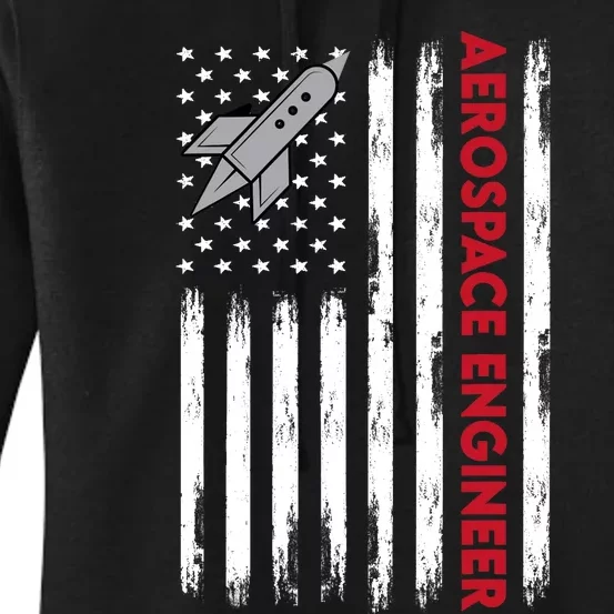 Aerospace Engineer Usa Flag Design Women's Pullover Hoodie