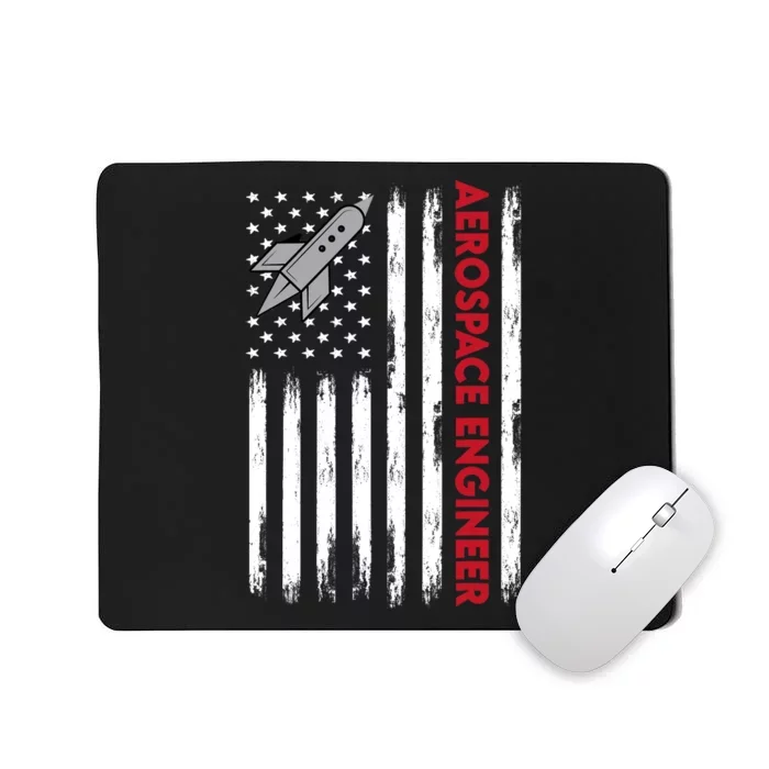 Aerospace Engineer Usa Flag Design Mousepad