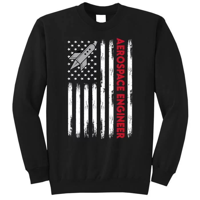 Aerospace Engineer Usa Flag Design Tall Sweatshirt