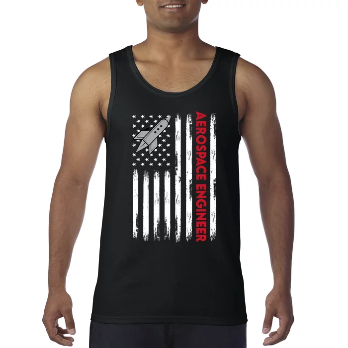 Aerospace Engineer Usa Flag Design Tank Top