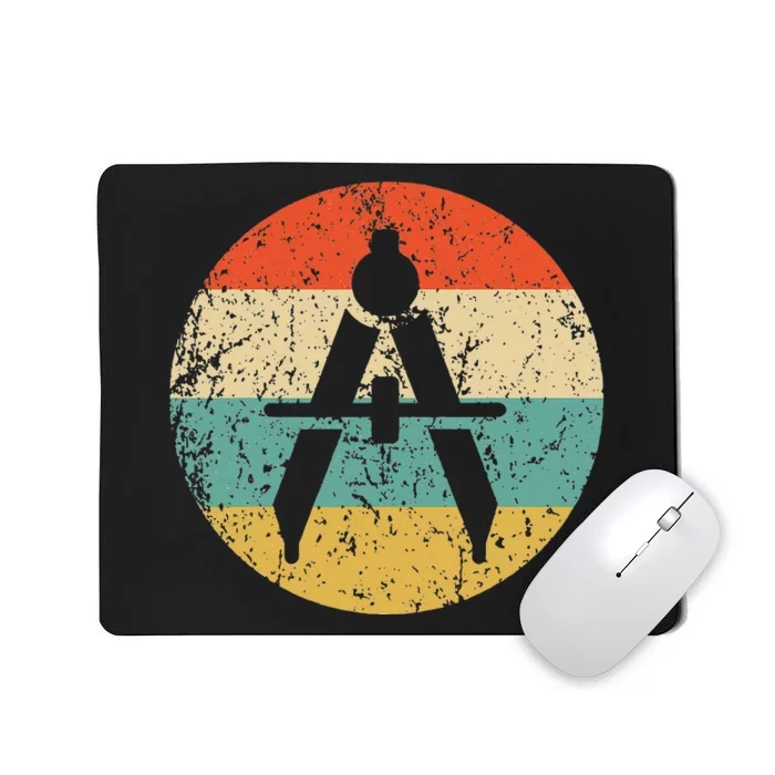 Architect Engineer Vintage Retro Compass Mousepad