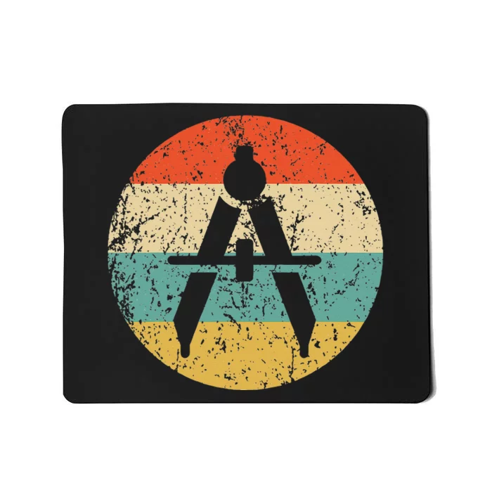 Architect Engineer Vintage Retro Compass Mousepad