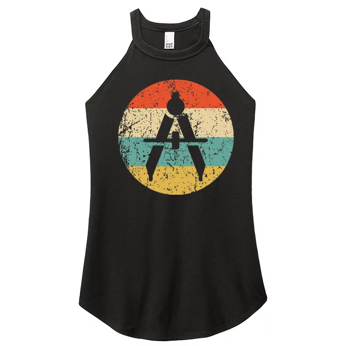 Architect Engineer Vintage Retro Compass Women’s Perfect Tri Rocker Tank