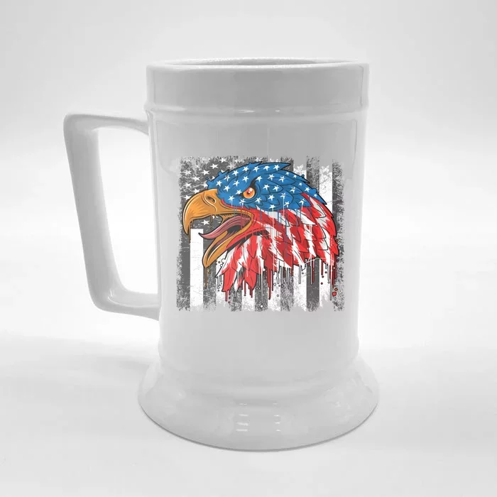 America Eagle Veterans Day Meaningful Gift Front & Back Beer Stein