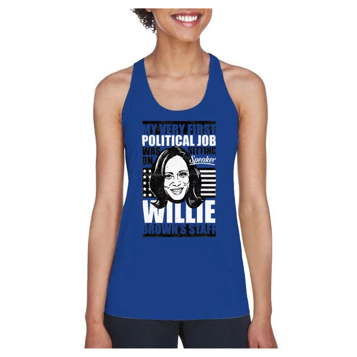 America Election Vote Kamala Harris 2024 President Women's Racerback Tank