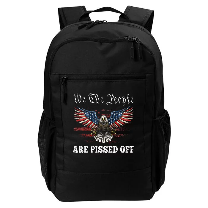 American Eagle We The People Are Pissed Off Us Flag Vintage Daily Commute Backpack