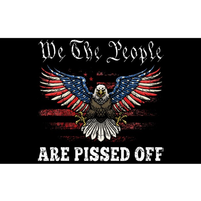 American Eagle We The People Are Pissed Off Us Flag Bumper Sticker