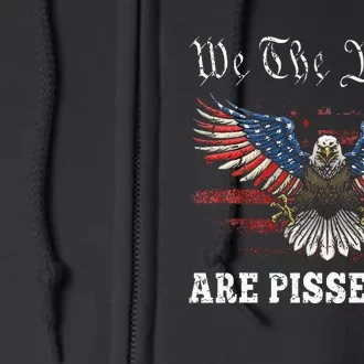 American Eagle We The People Are Pissed Off Us Flag Full Zip Hoodie