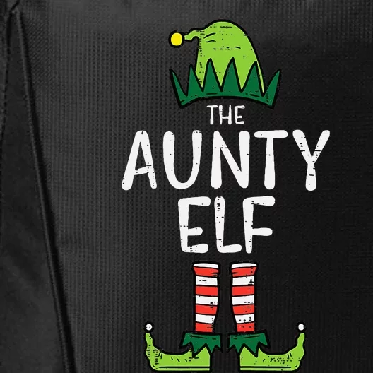 Aunty Elf Xmas Matching Christmas For Family Aunt City Backpack