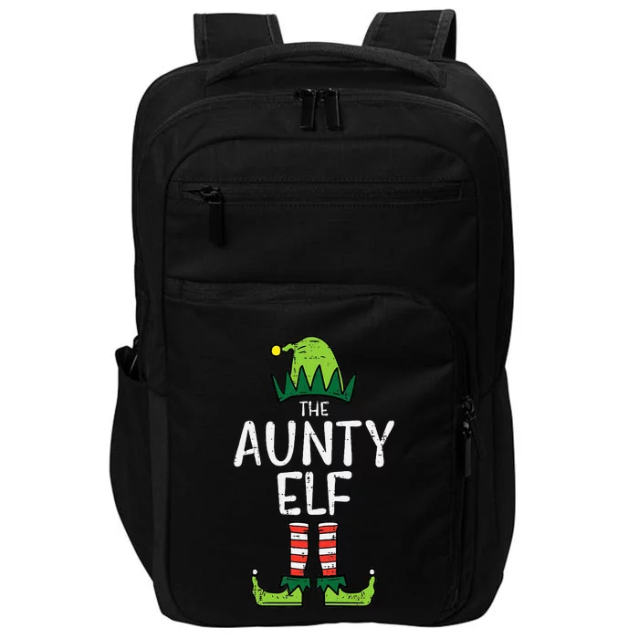 Aunty Elf Xmas Matching Christmas For Family Aunt Impact Tech Backpack