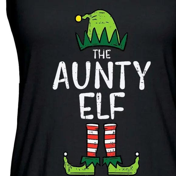 Aunty Elf Xmas Matching Christmas For Family Aunt Ladies Essential Flowy Tank