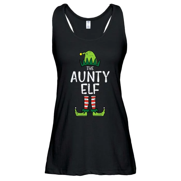 Aunty Elf Xmas Matching Christmas For Family Aunt Ladies Essential Flowy Tank