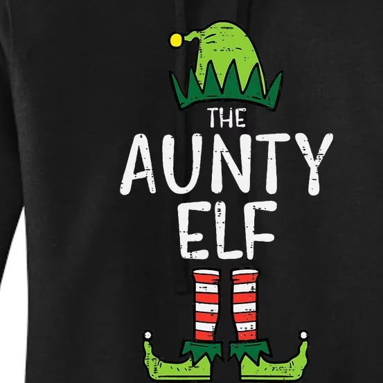 Aunty Elf Xmas Matching Christmas For Family Aunt Women's Pullover Hoodie