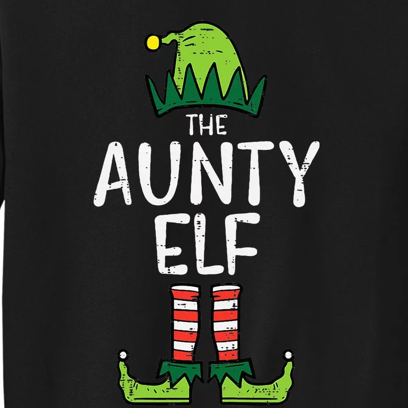 Aunty Elf Xmas Matching Christmas For Family Aunt Tall Sweatshirt