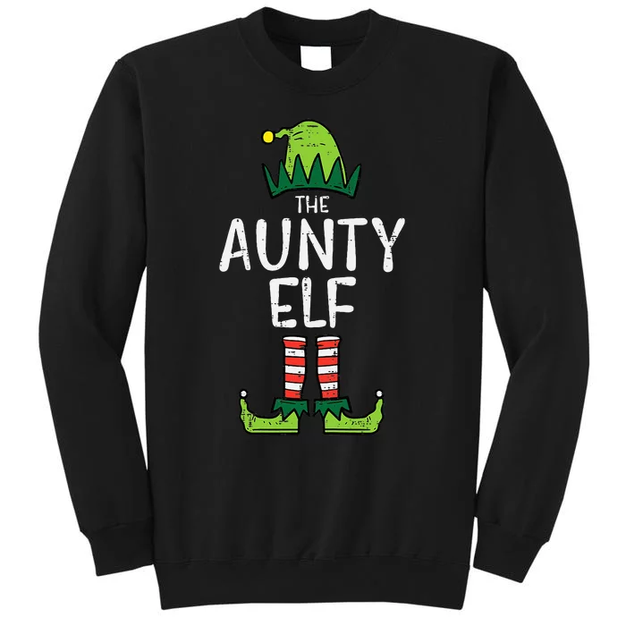 Aunty Elf Xmas Matching Christmas For Family Aunt Tall Sweatshirt