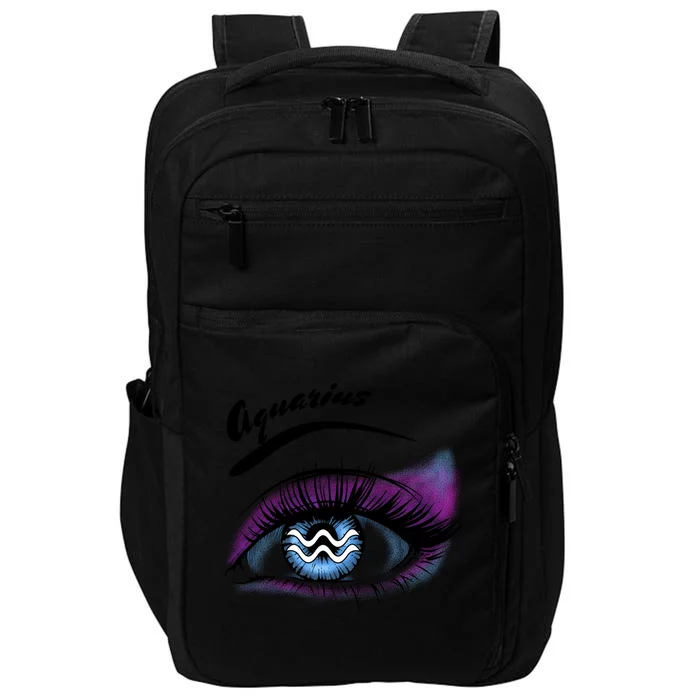 Aquarius Eyelashes Zodiac Sign Horoscope Lashes Artist Gift Impact Tech Backpack