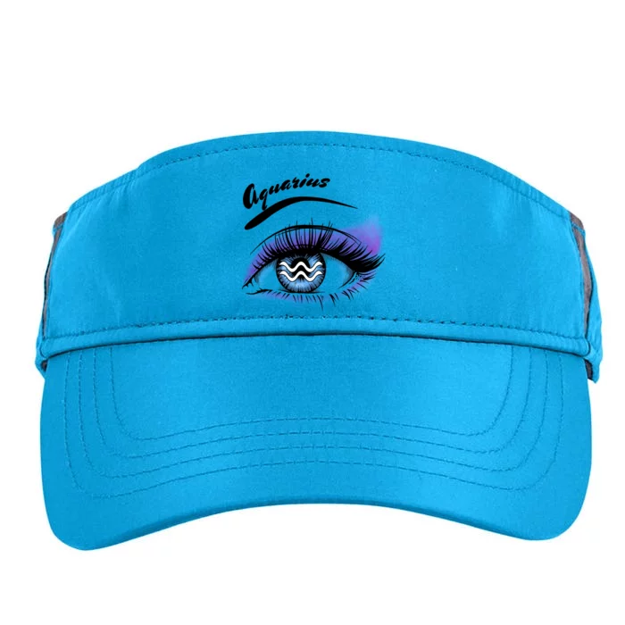 Aquarius Eyelashes Zodiac Sign Horoscope Lashes Artist Gift Adult Drive Performance Visor