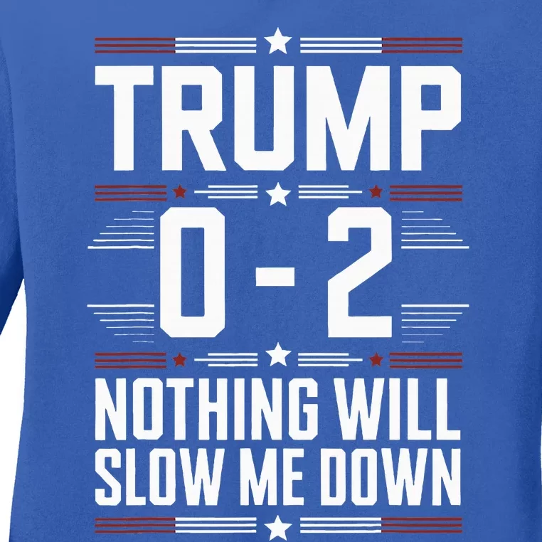 American Flag 02 Trump 2024 Ladies Long Sleeve Shirt