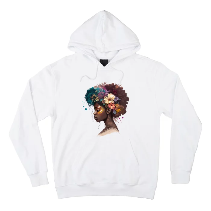 Afropunk Flowers 1619 Juneteenth African Afro Hair Melanin Hoodie