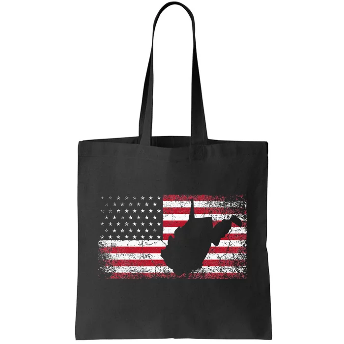 American Flag 4th Of July West Virginia Wv Tote Bag