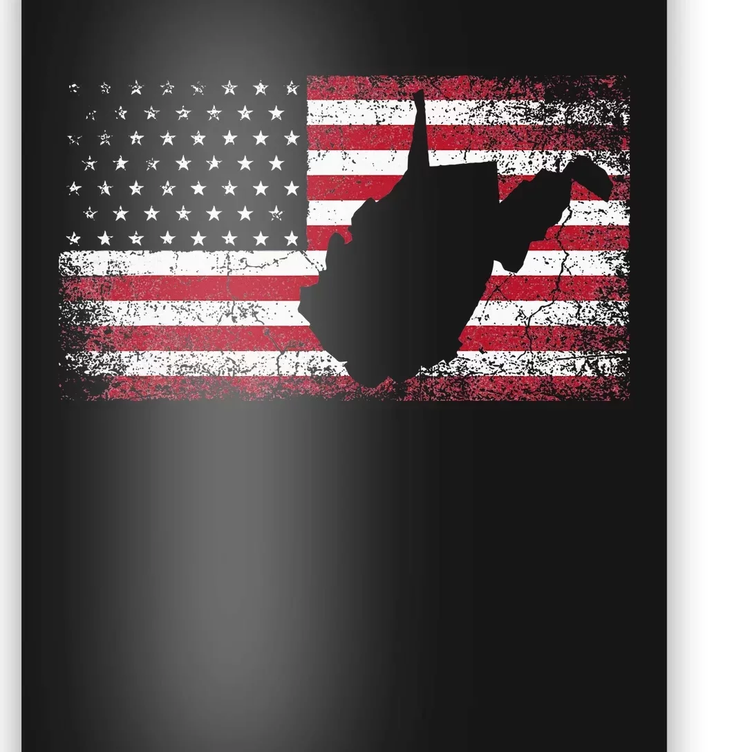 American Flag 4th Of July West Virginia Wv Poster