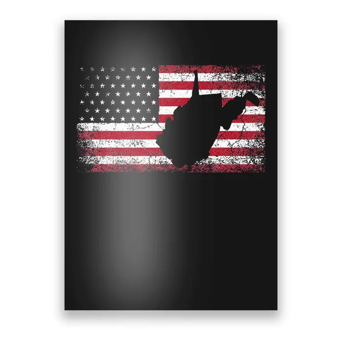 American Flag 4th Of July West Virginia Wv Poster