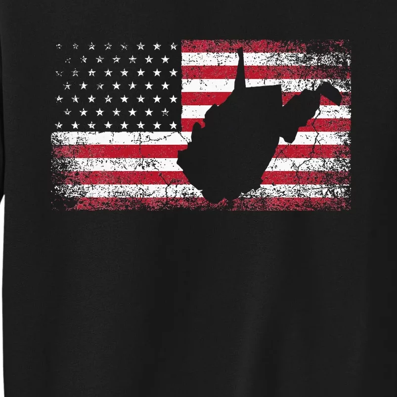 American Flag 4th Of July West Virginia Wv Tall Sweatshirt