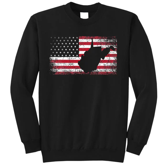 American Flag 4th Of July West Virginia Wv Tall Sweatshirt