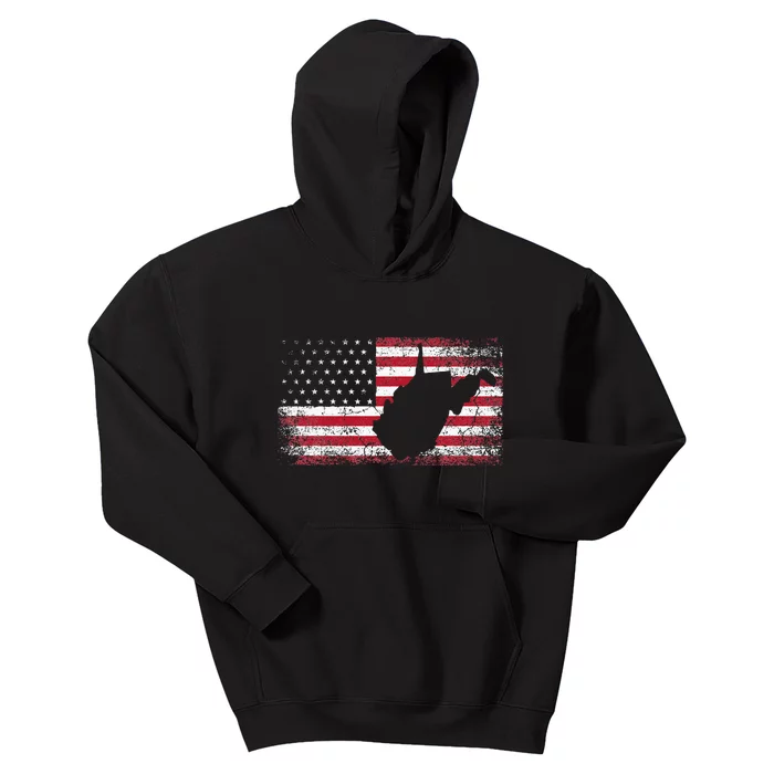 American Flag 4th Of July West Virginia Wv Kids Hoodie