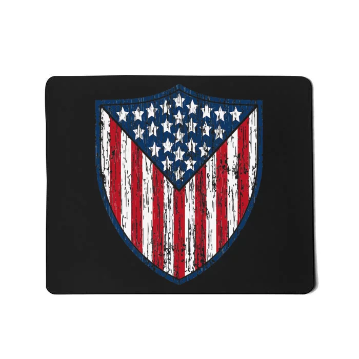 American Flag 4th Of July USA Veteran Military Army Soldier Mousepad