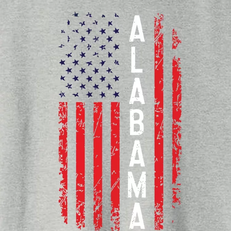 Alabama Flag 4th Of July American Alabaman Patriotic Women's Crop Top Tee