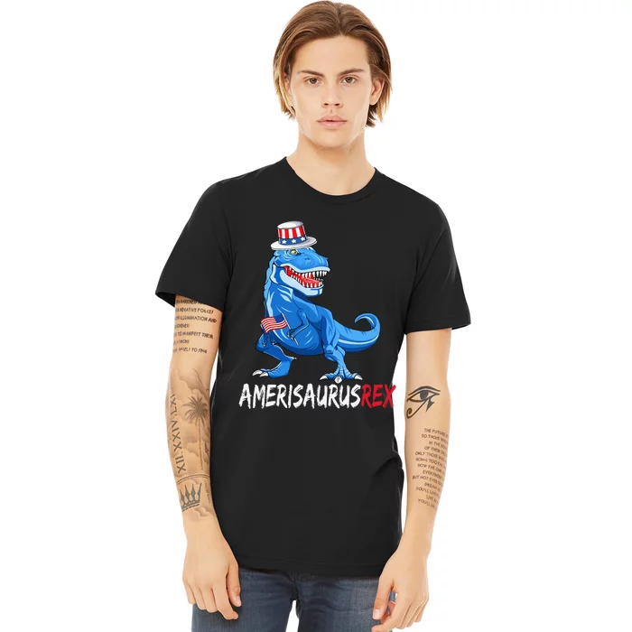 American Flag 4th of July T Rex Dinosaur Amerisaurus Rex Premium T-Shirt