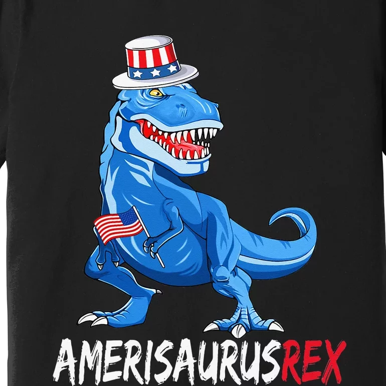 American Flag 4th of July T Rex Dinosaur Amerisaurus Rex Premium T-Shirt