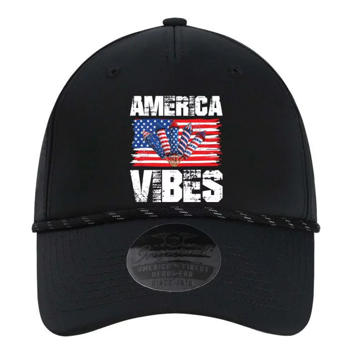 American Flag 4th Of July America Vibes Gift Performance The Dyno Cap