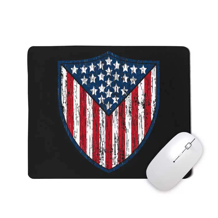 American Flag 4th Of July USA Veteran Military Army Soldier Mousepad